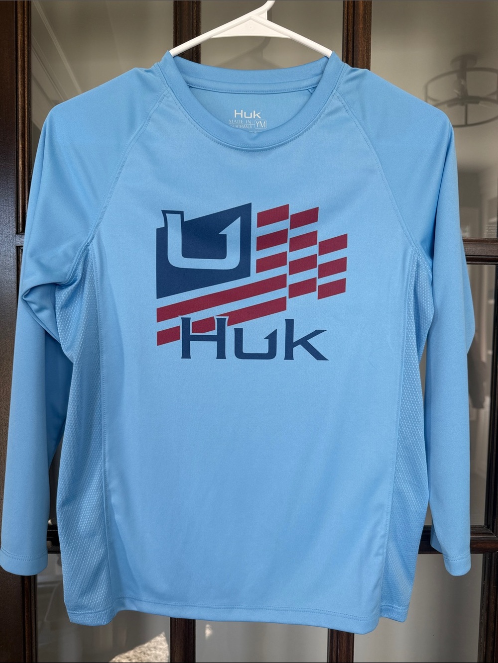 Boys YM Huk Sky Blue Performance Long Sleeve